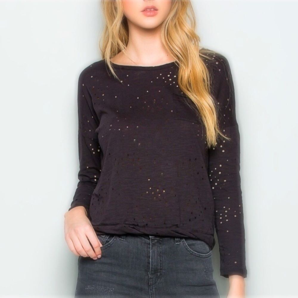 𝅺BLACK Cotton Tee | Black